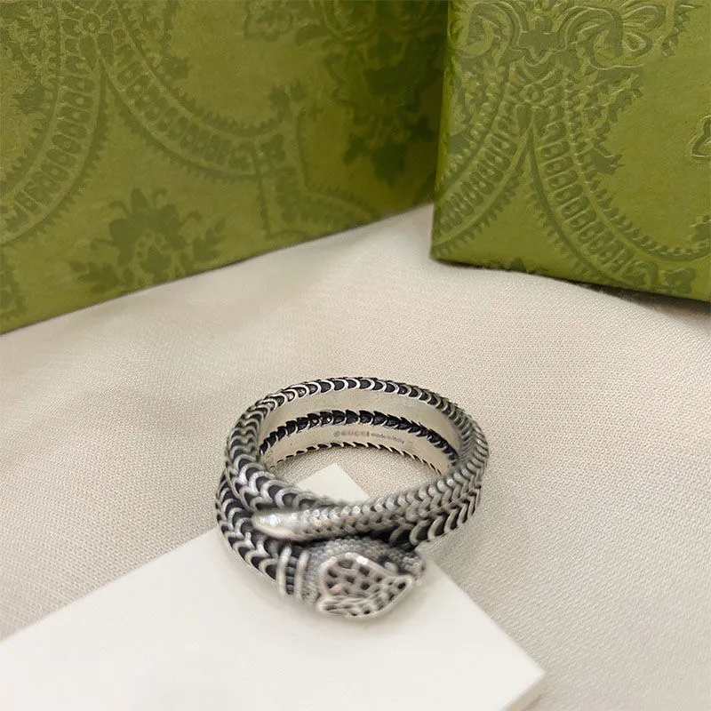 Marca jóias amantes anel cobra anel moda masculina e feminina anéis290u