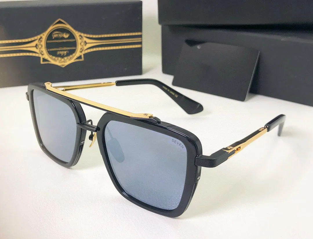 Top Original de alta calidad Diseñador A DITA SEVEN Gafas de sol para hombres famosos de moda Clásico retro marca de lujo moda de anteojos 249v