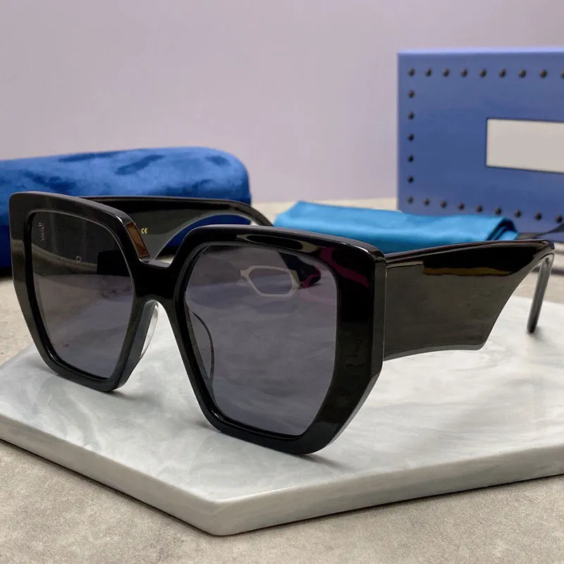 Designerskie okulary przeciwsłoneczne dla mężczyzn 0956 Damska moda klasyczna gruba rama płytowa Extra szerokie świątynie Czarne obiekty słoneczne okulary plażowe Vacatio213a