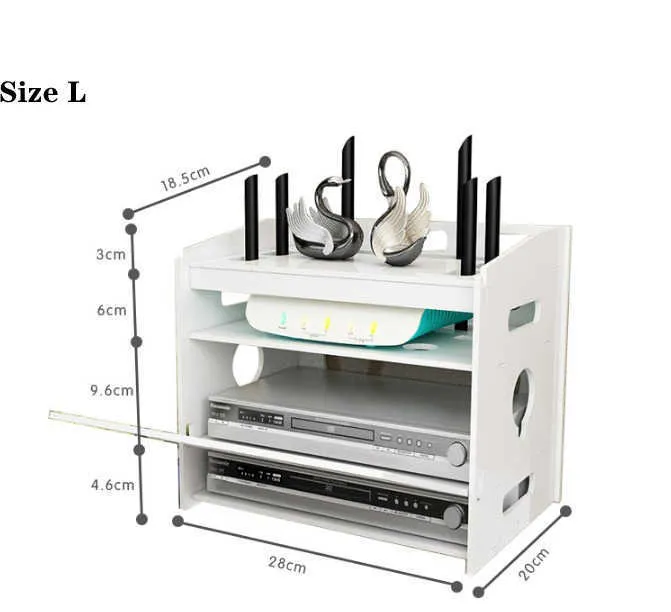 Organizzatore di stoccaggio scatola WiFi multistrato di grande capacità Custodia cavo router a 234 strati Staffa articoli vari mensola wireless 2109221533323