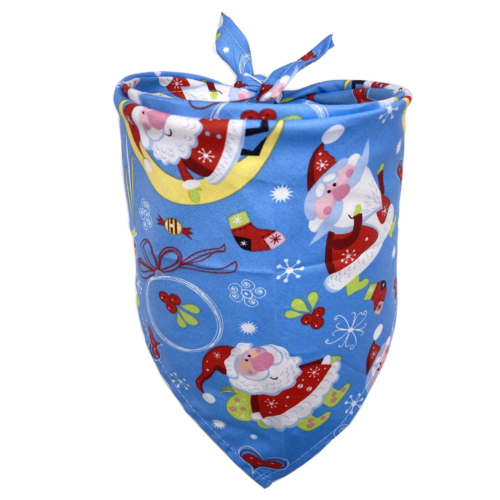 Hundkläder 6 Färghundar Bandana Christmas Pet Triangle Head Scarf Tillbehör Bibs för Doggy Cat