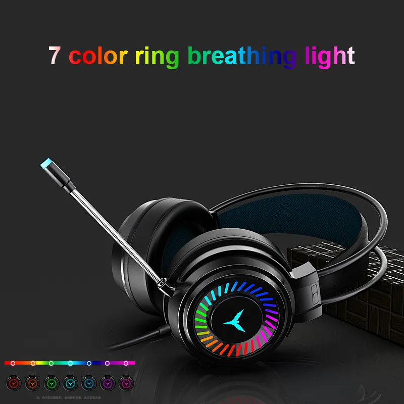 G58 LED LID Gaming Maming Headso Stereo Wired Bass Wired مع MIC للكمبيوتر الشخصي/الكمبيوتر المحمول