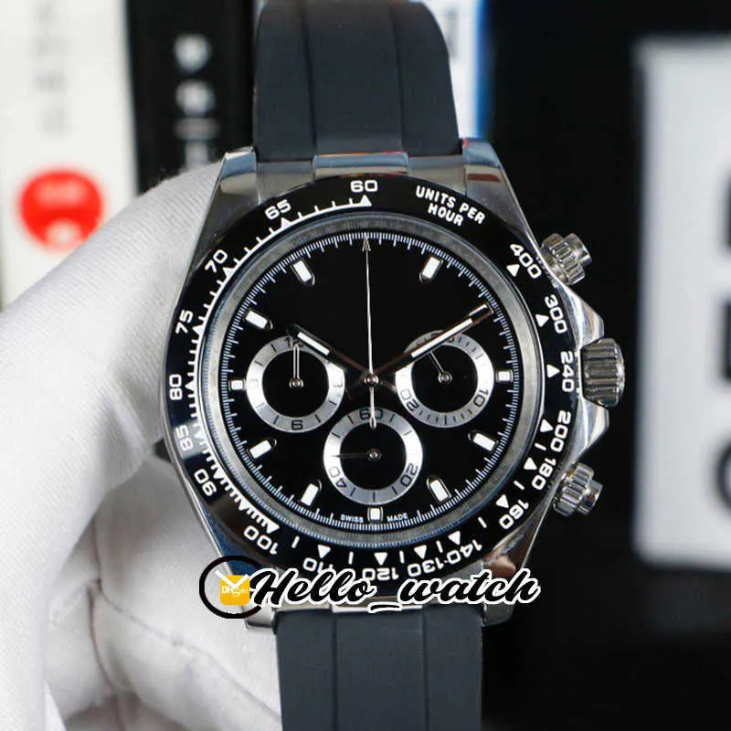 Designer Watches Cheap 116519 Quartz Chronogrpah Mens Watch Grey Dial Black Subdial Steel Case gummiband Stoppur PXHW DISCOUN295M