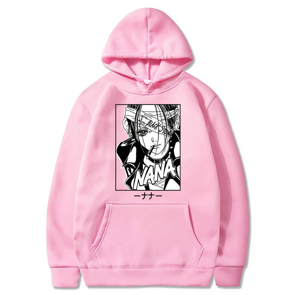 Anime Manga Nana Osaki imprimé sweat à capuche pour homme Streetwear pulls décontractés Harajuku Y0803