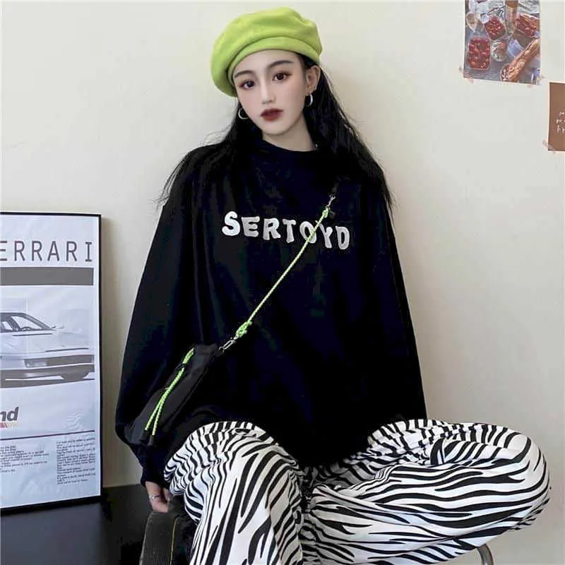 Hoodies Kvinnor Kvinna Höst Vinter Koreanska Harajuku BF Style Japanska Serier Skriv ut Loose Student Hooded Plus Velvet Sweatshirt 210526