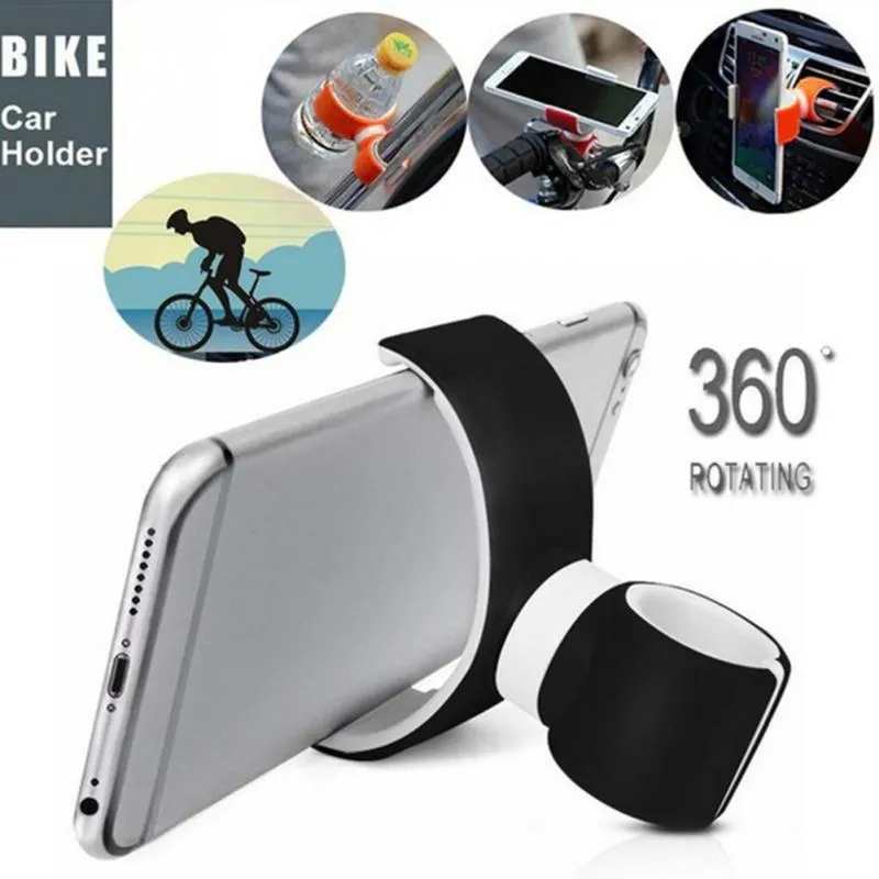 Support universel de support de voiture de bâti d'évent 360 tournant le téléphone portable de bicyclette de vélo pour l'iphone pour Samsung Xiaomi