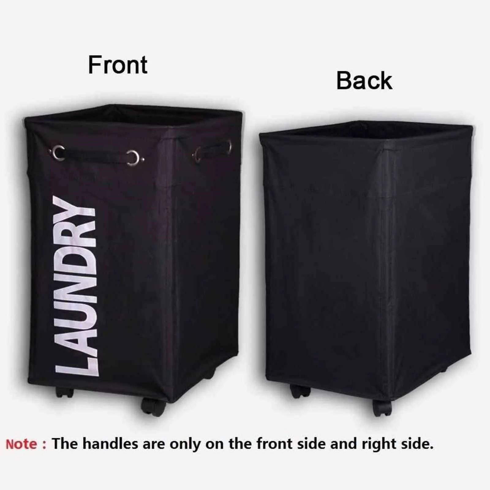 Rolling Laundry Hamper with wheels Waterproof and Collapsible Laundry Baskets For Clothes Toys Clothes Basket with Mesh Cover 211112