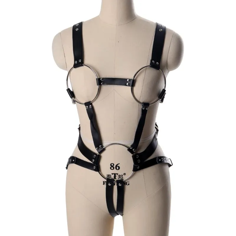 Ремни BDSM Регулируемая ручная повязка по борьбе с сексуальным жгутом груди жены кожаный ремень готический пояс эротический нижний белье268J