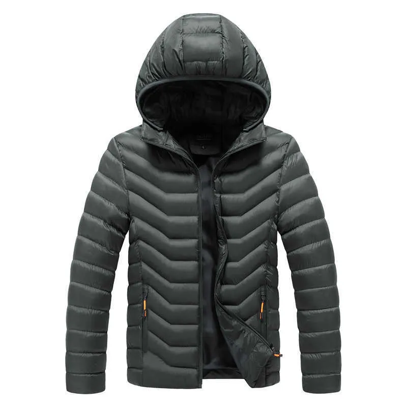 Chaifenko зимняя теплая повседневная куртка Parkas мужчины осень мода уличная одежда ветрозащитный толстый толстый тонкий твердой пальто 210910