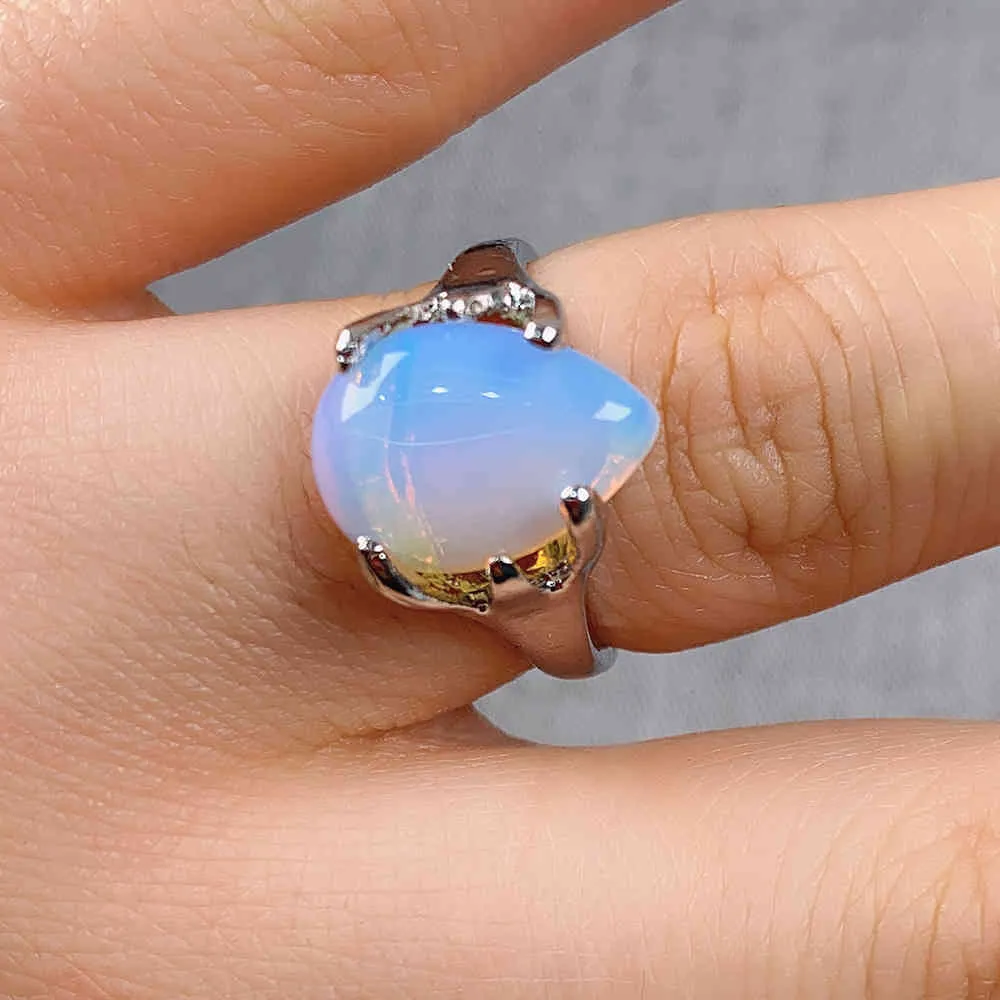 Ganze 2021 Natürliche Opal Stein Mode Schmuck für Frauen Männer Ring Set Böhmischen Knuckle Finger Ringe