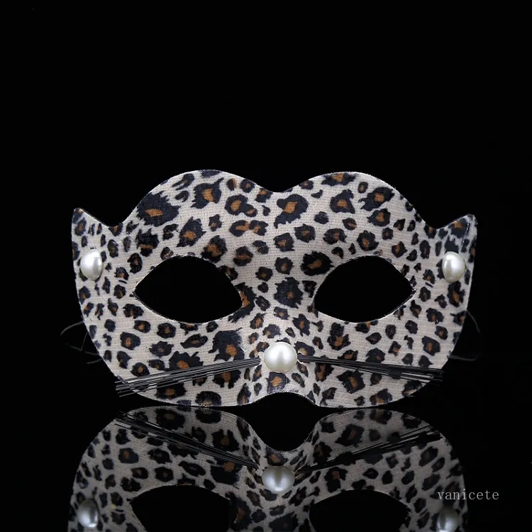 Maschere feste 2021 maschera di leopardo in pvc make up party Dance Halloween Mask Decora i T2I52347