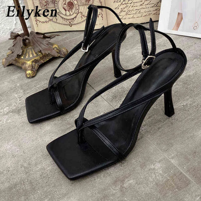 Eilyken Sandals - Gladiator narrow top women's sandals women's high heels fashion tip 220121
