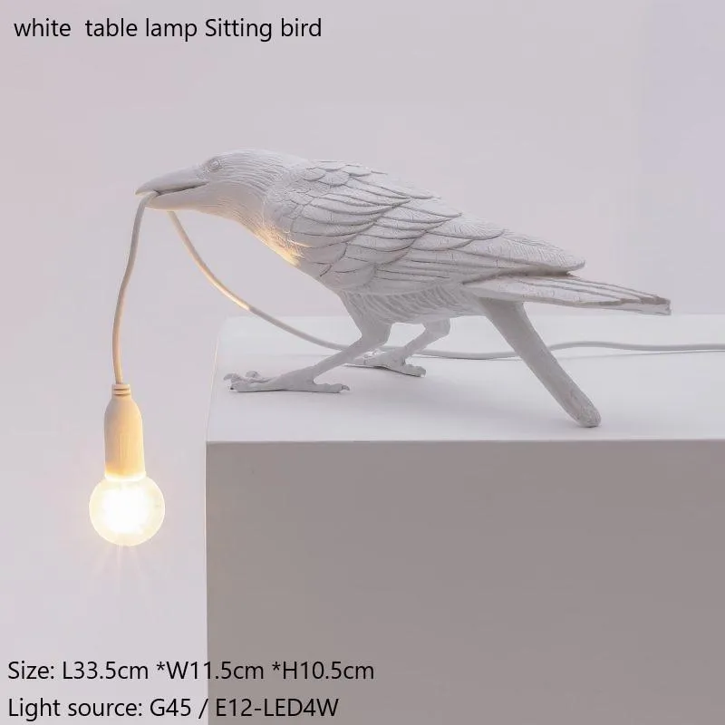 Lâmpadas de parede Lâmpada de pássaro italiano LED Animal Raven Móveis Luz Sconce Sala de estar Quarto Cabeceira Home DecorWall288h