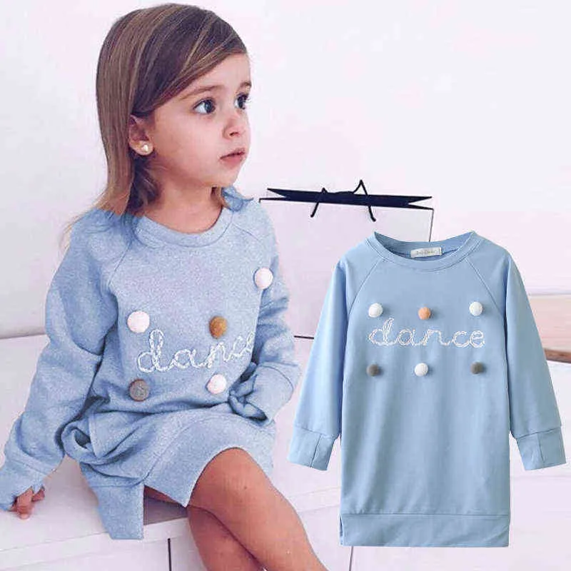 Bear Leader Girls Sweatshirts Printemps Automne Vêtements pour enfants Casual Sweat-shirt long Sweat-shirt à pois mignons Costumes de fille à manches longues 211110