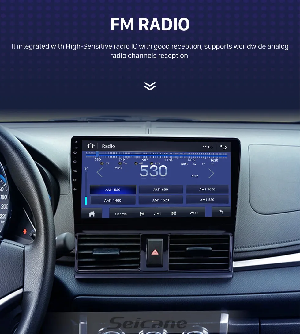 Android 10,0 HIFI 2Din Car dvd Video Radio GPS unidad Multimedia reproductor para Toyota Vios 2013-2016 soporte Mirror link 2GB + 32GB
