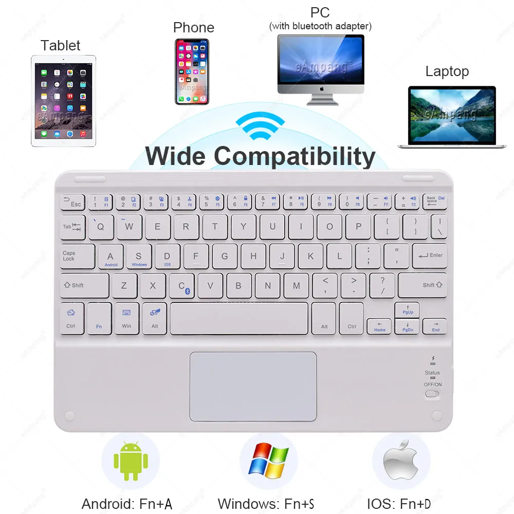 TouchPad حالة لوحة المفاتيح لسامسونج غالاكسي تبويب 10.1 2016 T580 T585 SM-T580 SM-T585 PU غطاء الجلود Detach لوحة المفاتيح المغناطيس