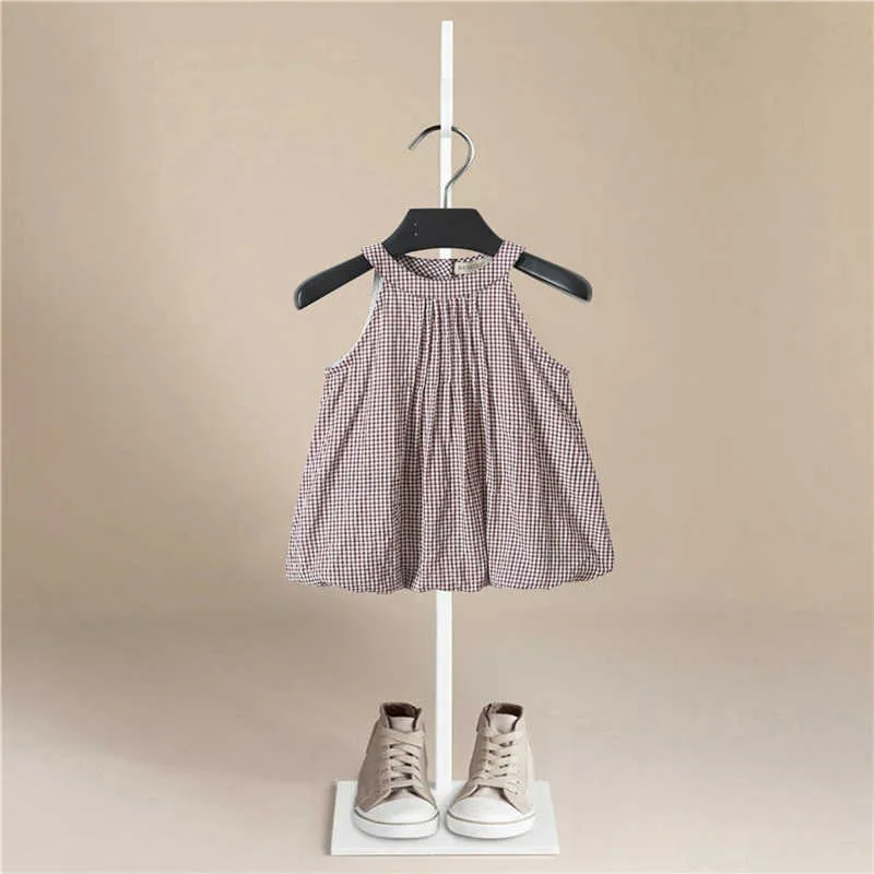 Gitter Mädchen Sommerkleid Casual Stil Baby Mädchen Kleidung Kinder Kleider Mädchen 2020 Baumwolle A-linie Geburtstag Prinzessin Kleid Q0716
