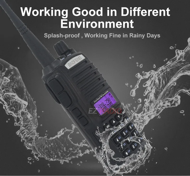 82 8W Baofeng Walkie Talkie Ampliar 3800mAh -82 5W 10 km Presunto Receptor Receptor PTT 9R 5R -9R -5R UV82 Walkie-Talkies