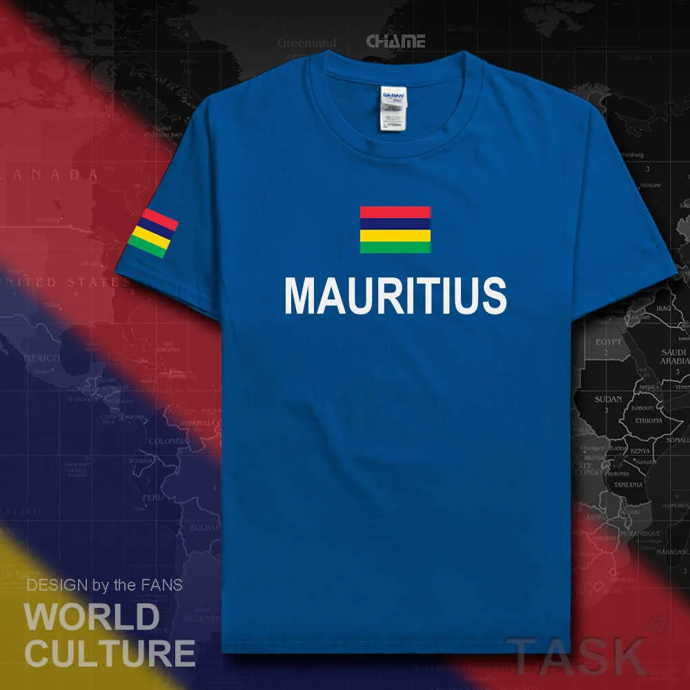 Mauritius Mężczyźni Koszulki Moda Jersey Nation Cotton T-shirt odzież Tees Country Sporting Mus Maurice Moris Mauritian X0621