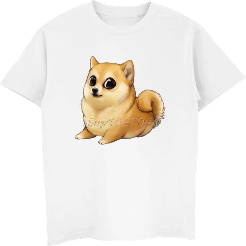 Husky Doge Köpek Komik Baskı T-shirt Yaz Erkekler Pamuk Kısa Kollu T Gömlek Hip Hop Tees Harajuku Streetwear C0413 Tops