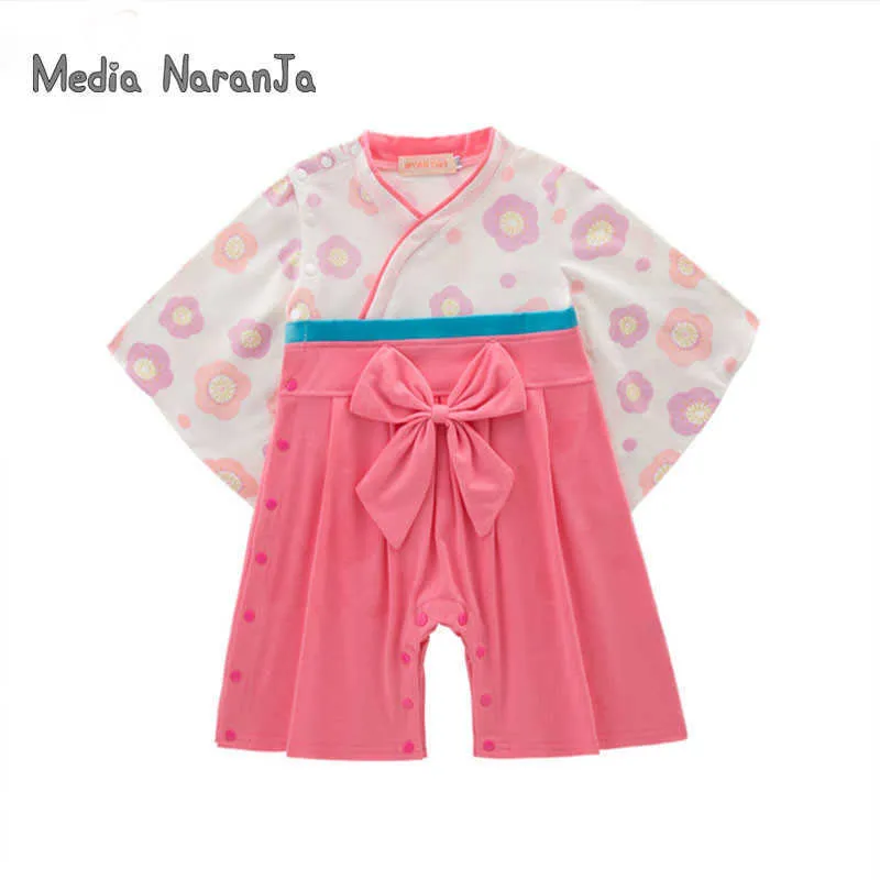 Enfants japonais kimono style bébé filles garçons 5 types enfant en bas âge coton combinaison vêtements costume 210816