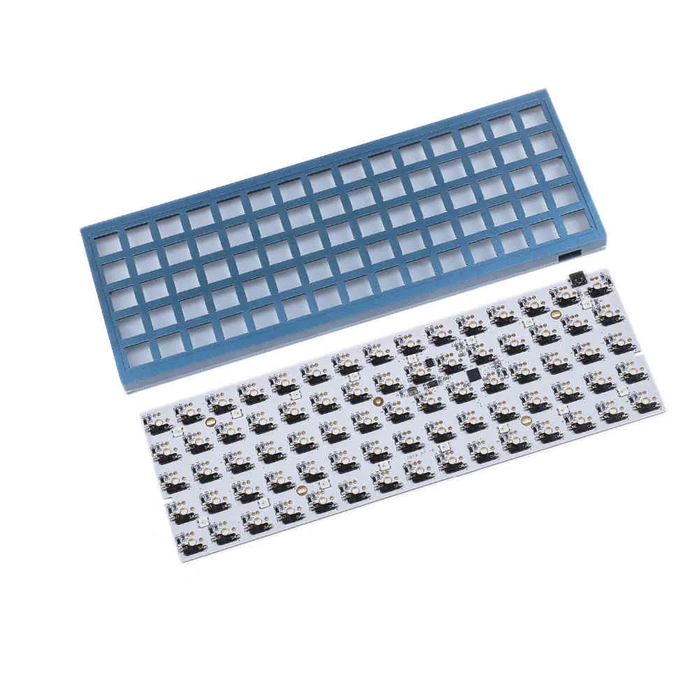 ID75 75 Keys Ortholinear Layout QMK Anodized Aluminum Case Plate -swappable Hot Swap Type C PCB Mechanical Keyboard Kit