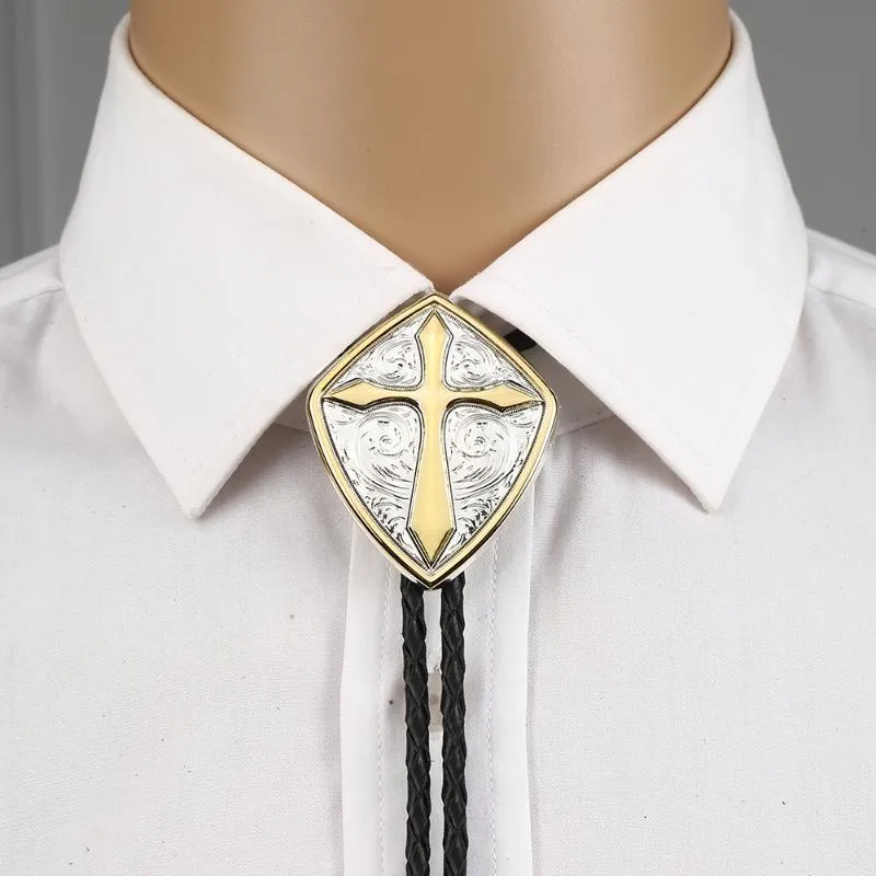 Szyja kdg Kdg Western Cowboy Cynlo Topin dwukolorowy Cross Bolo Tie koszula