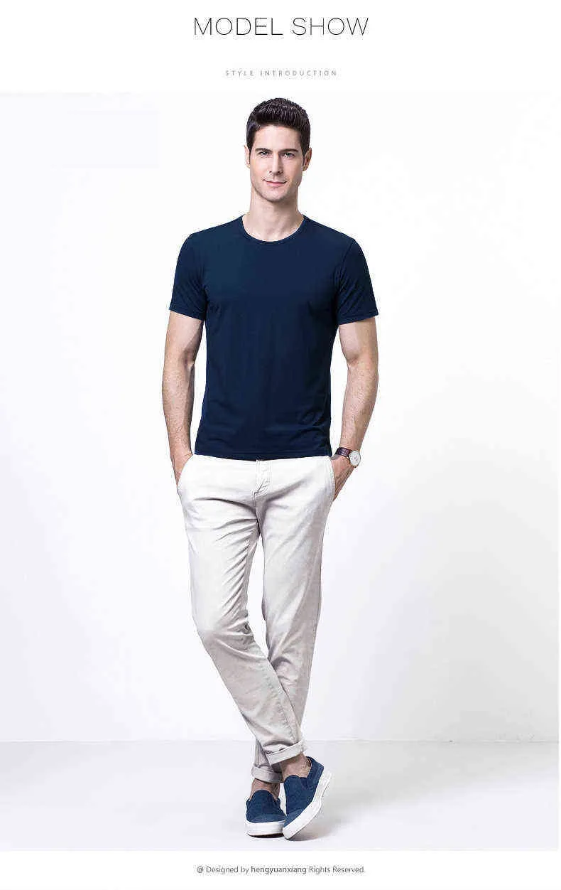 MRMT 2022ブランド新しいメンズTシャツピュアカラー半袖Tシャツ男性ラウンドカラーモーダルトップスTシャツG220223
