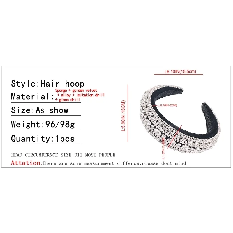 Cerchietto in cristallo con strass pieno cerchio copricapo vintage ballo di fine anno ornamento capelli da donna da sposa 2020 gioielli Shinny