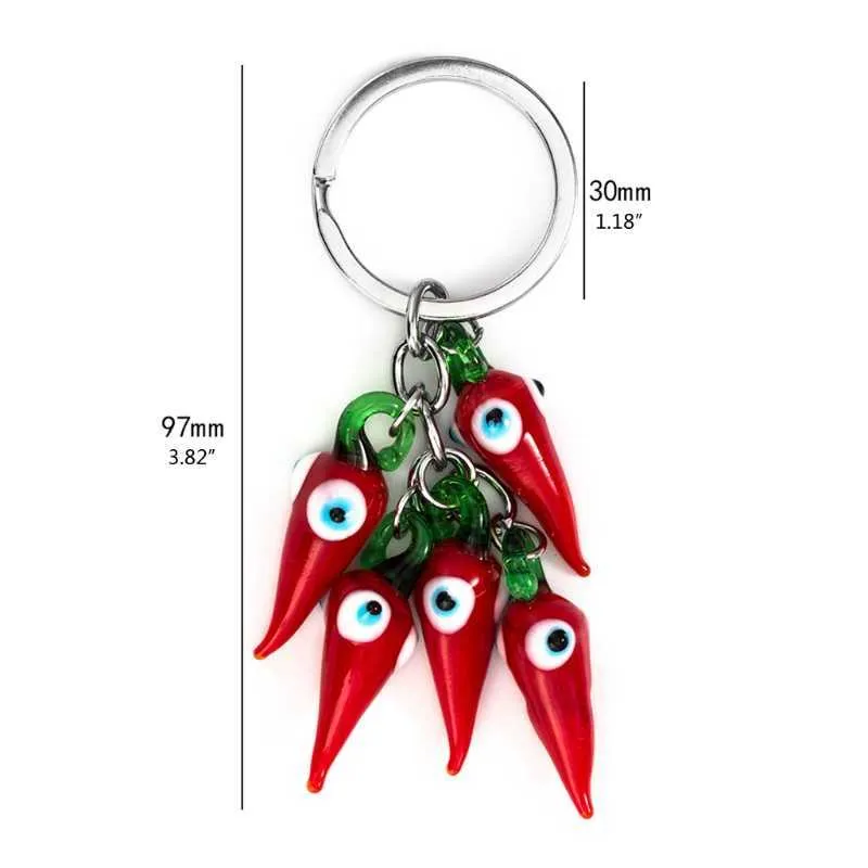 Nouveau petit porte-clés personnalité à la mode nouveau poivre rouge Chili charme porte-clés nouveau propriétaire bijoux pour femmes hommes adolescents G1019