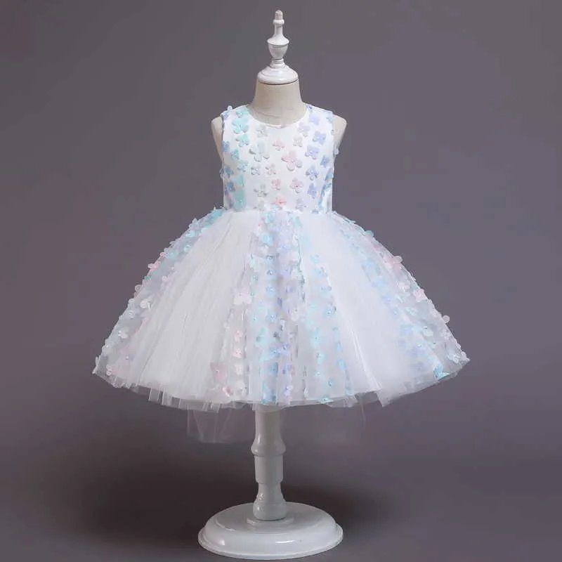 Robes de fille de fleur en gros pour les mariages robe de fête petite fleur Fluffy Show vêtements pour enfants E306 210610