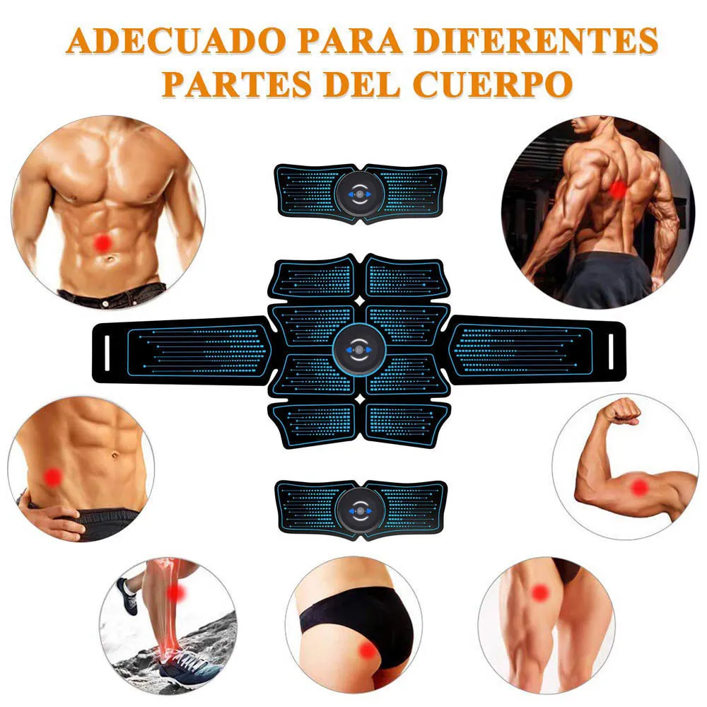 Smart EMS Abdominal Muscle Stimulator Toner Rechargeable Vibrating Belt Hip Trainer Massage Electrostimulation Fitness Equipment8944378