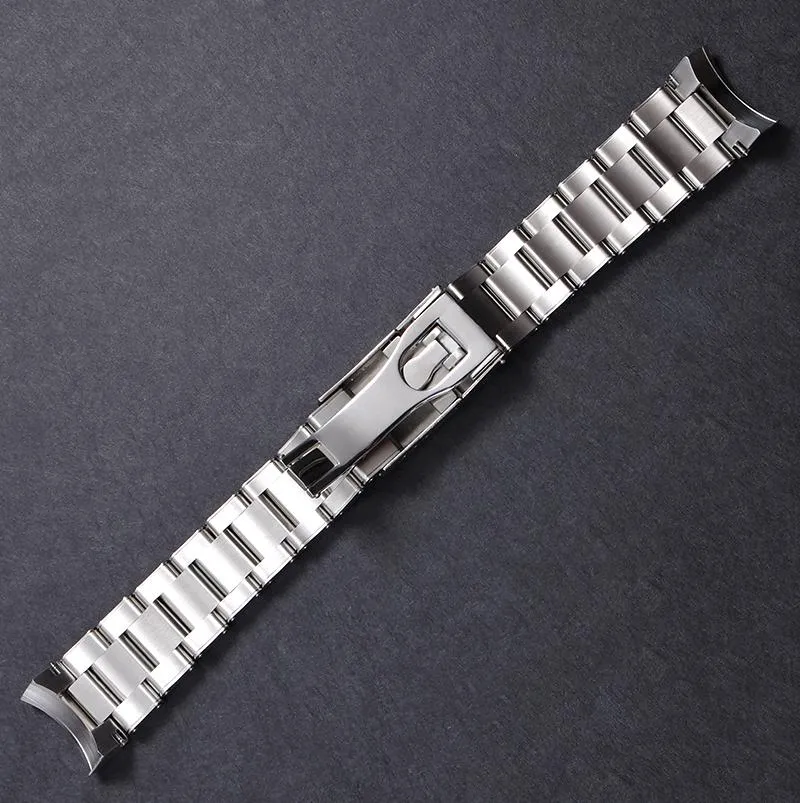 Cinturino orologio cinturino in acciaio inossidabile massiccio serie 316L Bracciale da uomo da 22 mm Accessori impermeabili Bande di disegno rivetti243z