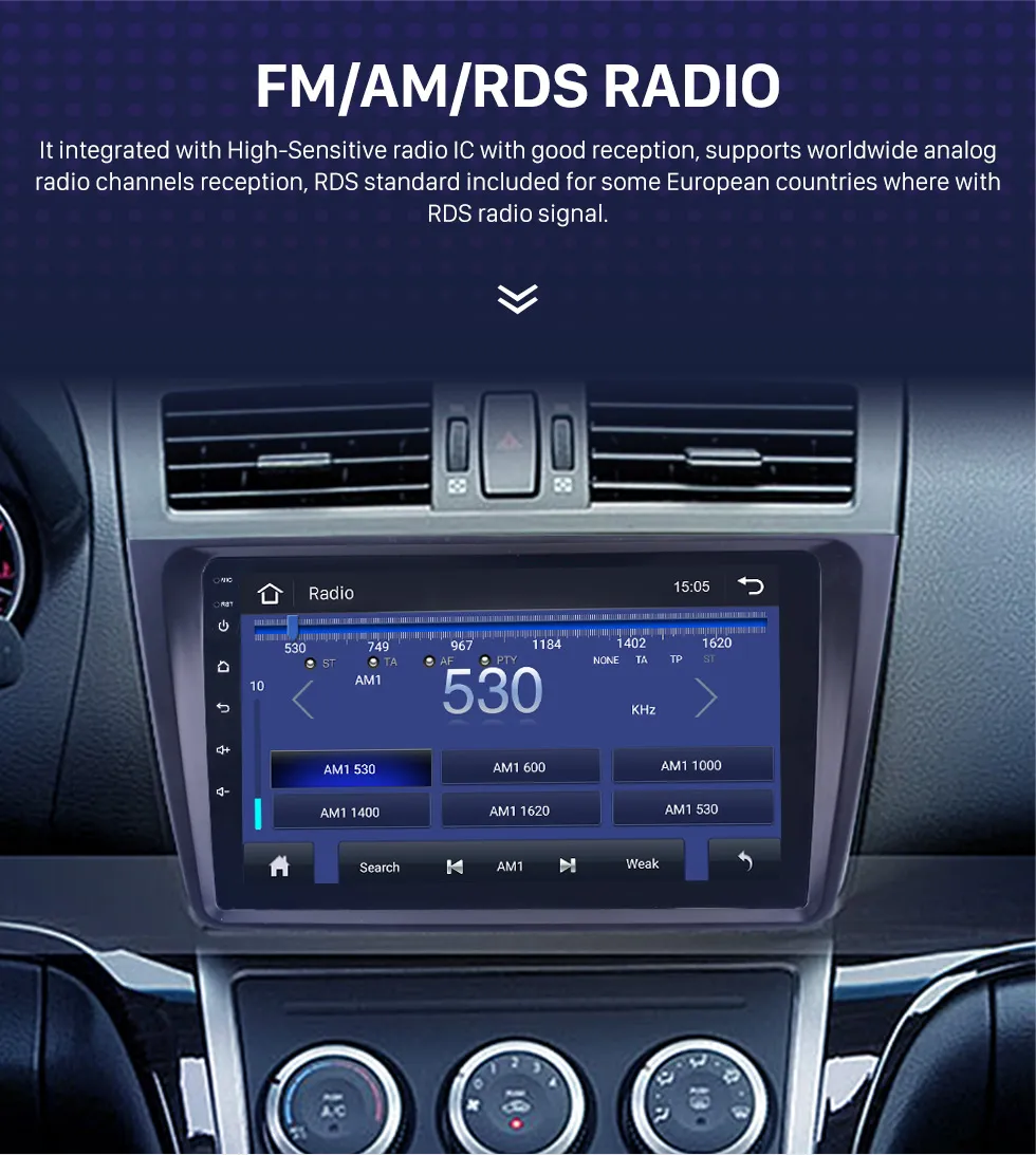 GPS Navigation Car dvd Multimedia Player 2din Android 10.0 2GB RAM Auto Radio Para Mazda 6 Rui wing 2008-2014