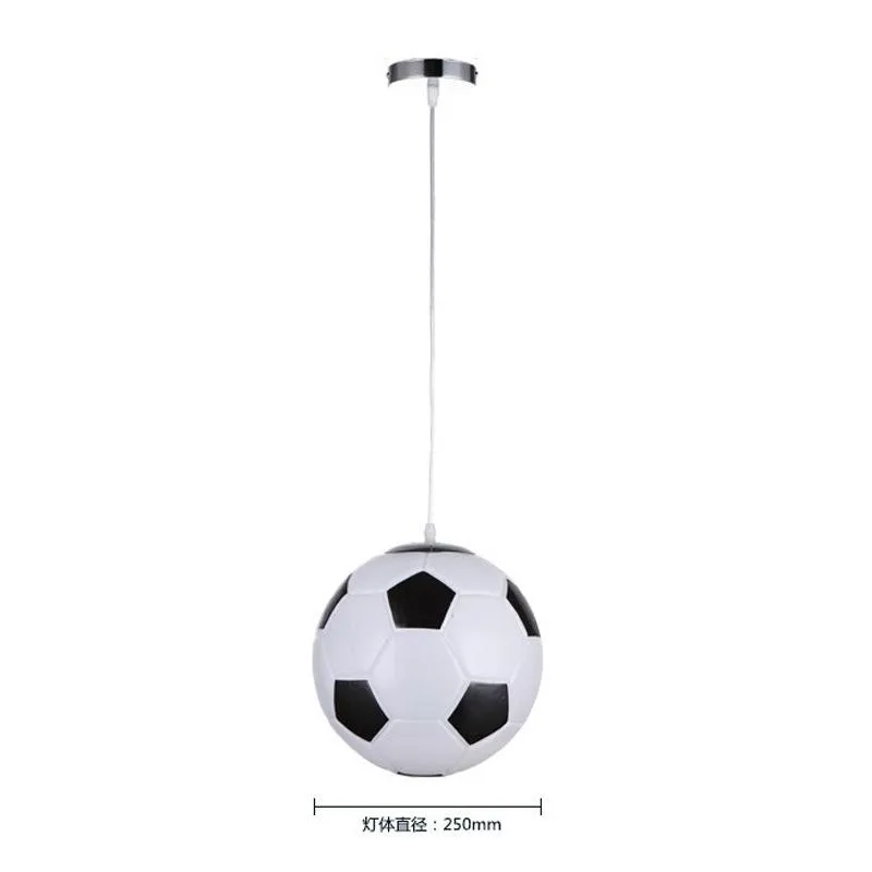 Basquete luminária cozinha hanglamp futebol luzes de vidro quarto dos miúdos industrial pendurado luminária iluminação lamps254x