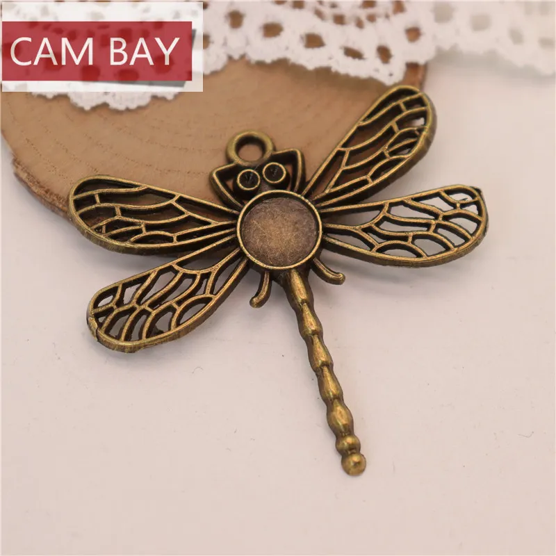 Vintage Dragonfly Pendant Key Charms Fit 8MM DIY Handmade Crafts Settings Metal Jewelry Making175Z
