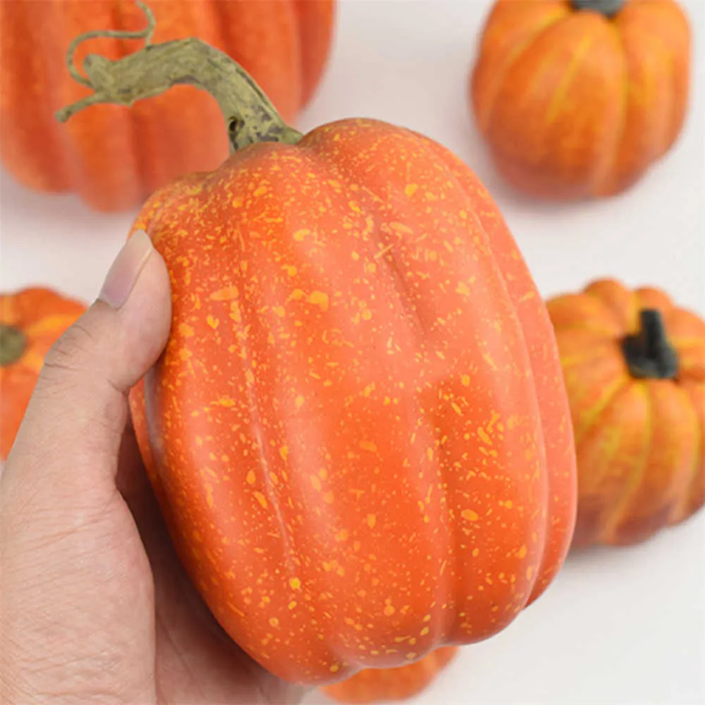 Artificial Pumpkins Assorted Fake Vegetables Simulation Pumpkin for Halloween Thanks Giving Party DIY Craft Home Decoration Y0829
