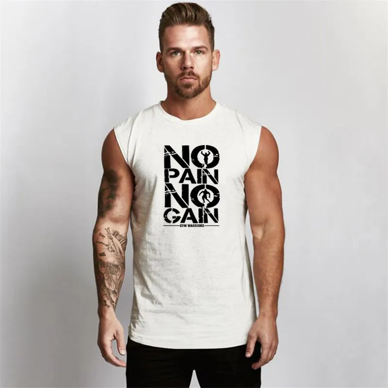 Marca de Verão Mangas sem mangas Camisa Homens Scallop Hem Algodão Ginásio Stringer Stringer Bodybuilding Roupas Fitness Fashion Sports Tank Tops 210421