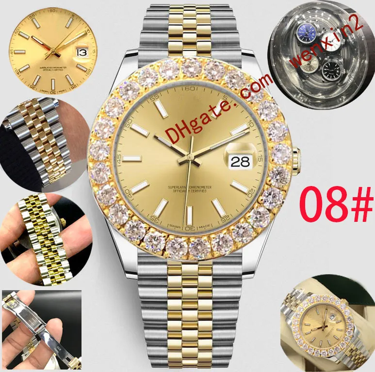 huge Stereoscopic diamond mens watch numerals Mechanica automatic 43mm High Quality Stainless steel swimming waterproof sports Sty5503756