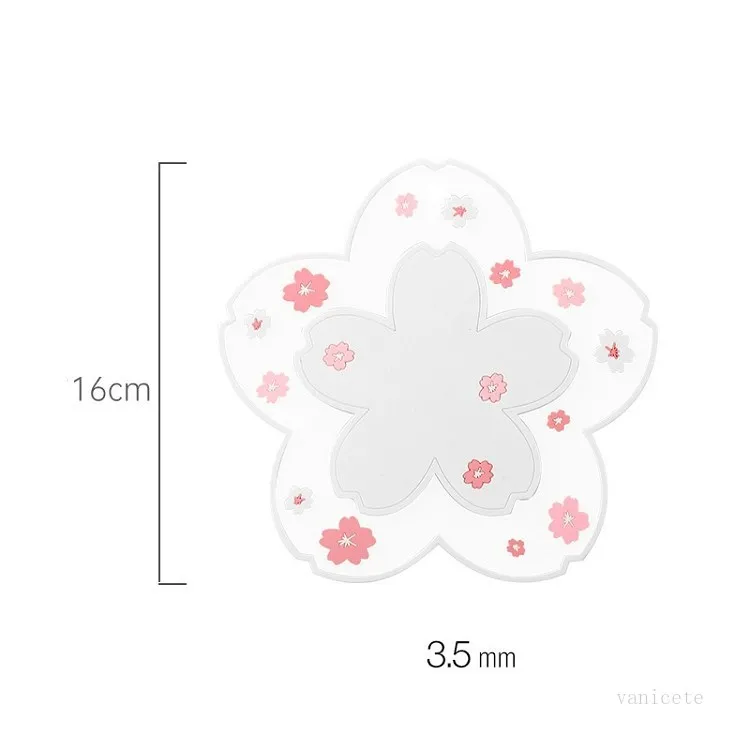 Morbido sottobicchiere Sakura Tavolo Ciotola Pentola Tappetini Tazza Home Office Antiscivolo Tazza da tè Resistente al calore Tovaglietta tavolo da pranzo T2I51848