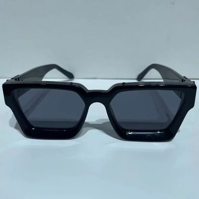 Дизайнерские солнцезащитные очки M96006WN Z1165W MUNERESS Timeless Classic Square All Black Millionaire очки размером 55-17-145 Мужчины женщины повседневные All234L