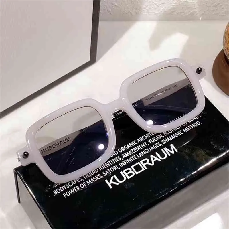 Скидка 70 в интернет-магазине солнцезащитные очки Kuboraum, немецкая прочная линейная стильная оправа для близорукости, нейтральная комбинация, 5994554