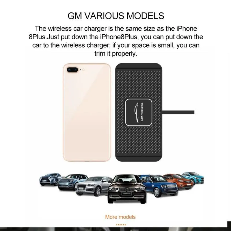 自動車のiPhone 12 Huawei Samsung Xiaomi USB充電器のQi無線充電パッド