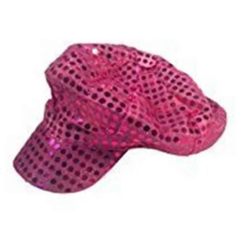 Cappello con paillettes Ladi anni '60 anni '70 Disco Dance Fancy Drs Hen Christmas Party Accsory294v