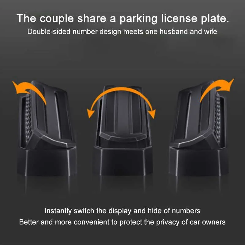 Double Sides Car Temporary Parking d Phone Number d Plate Stickers For Styling Sticker Auto Night Luminous
