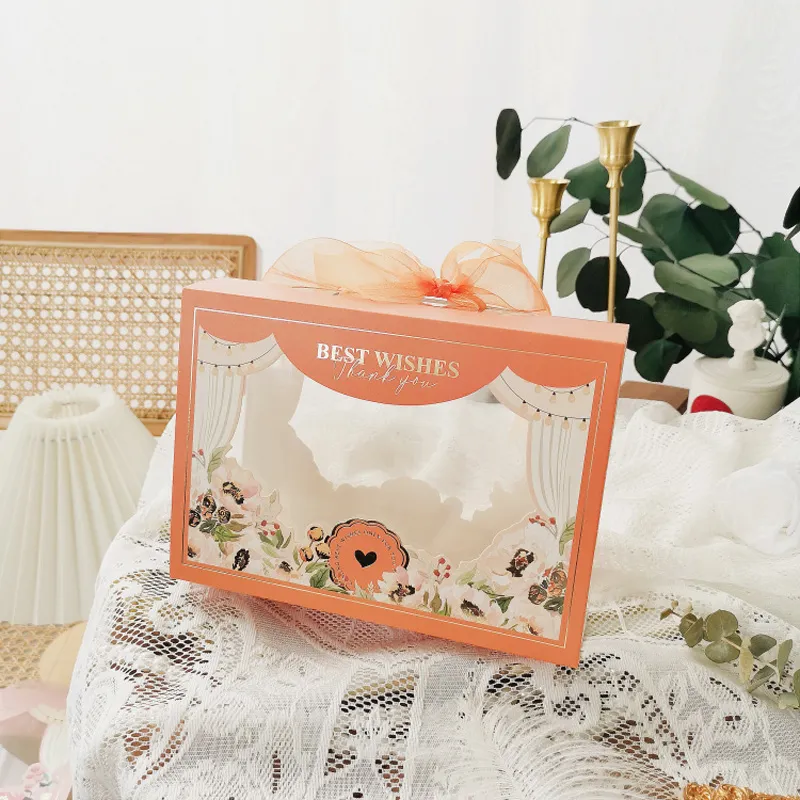 Cake Boxes Wedding Birthday Chocolate Gift Box Baking Bread Biscuit Candy Baby Shower Decoration Dessert Packaging