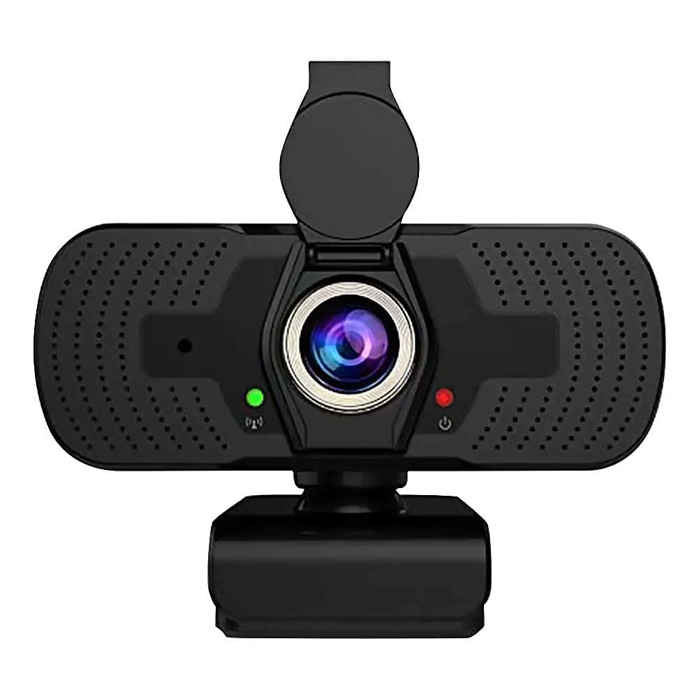 Full HD 1080p USB-webbkamera med inbyggd mikrofon + omslag 360 Rotationsdator Live Streaming Video Confe Webcam