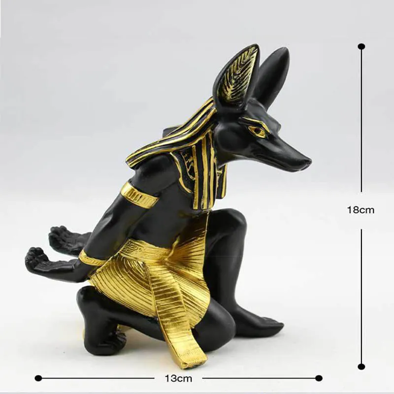 Portabottiglie da appoggio bottiglie egiziane Anubis Bastet Art Statue Design Storage Rack