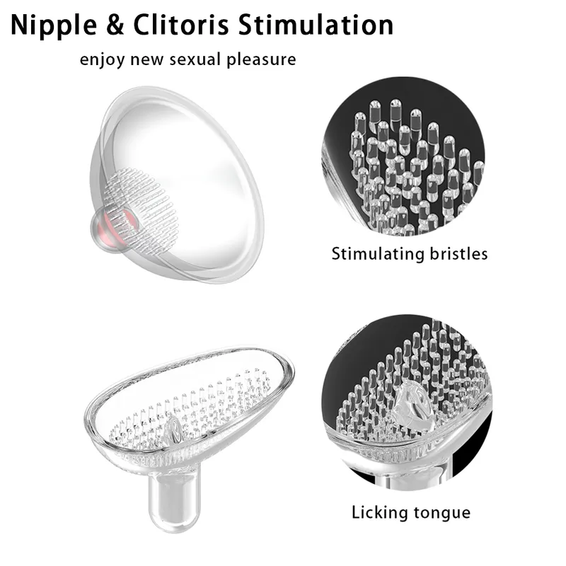 10 Speed ​​Nipple Sucker Vibrator Electric Chest Vaginal Sug Cups Breast Förstora massager Sexleksak för kvinnor 2203035899512