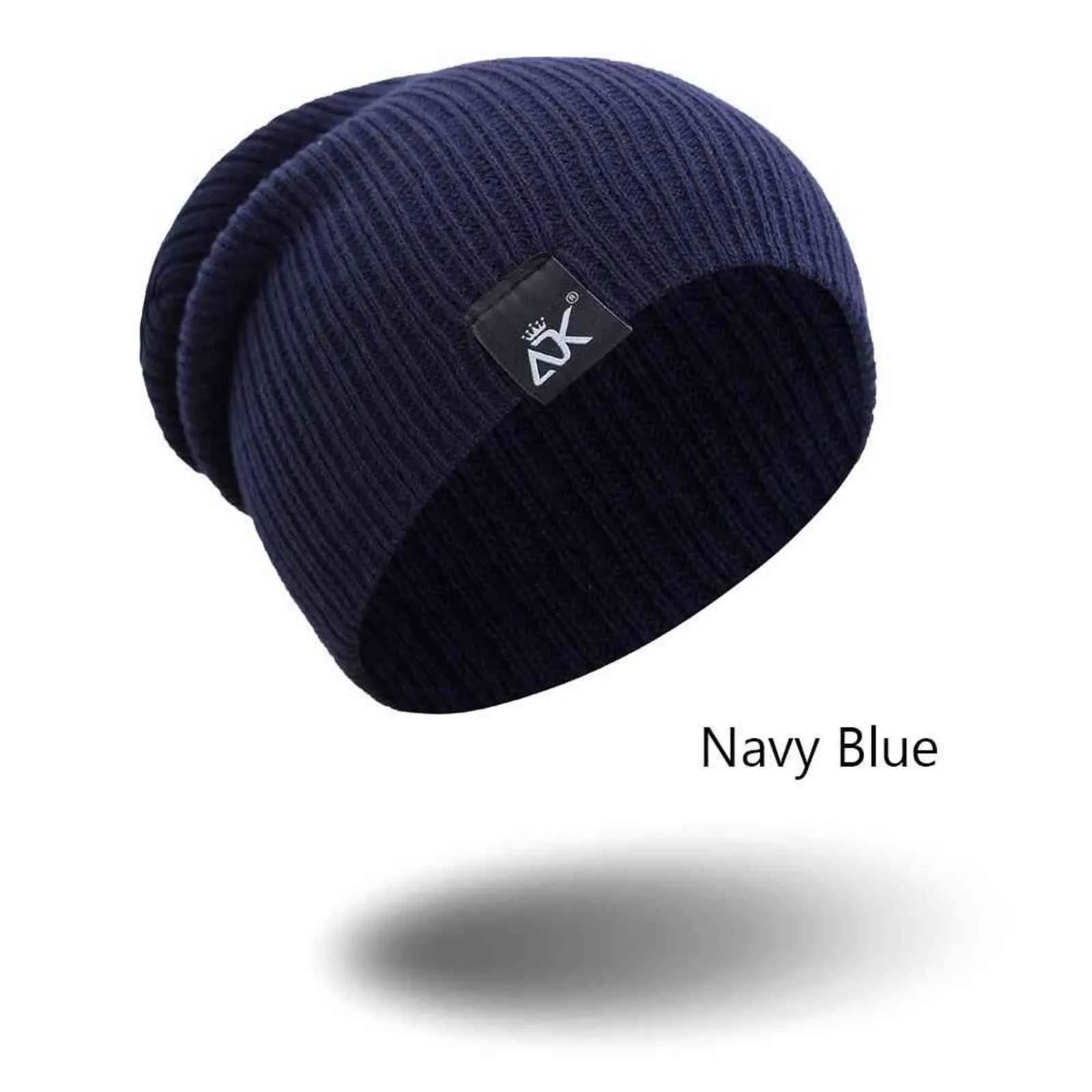 New Solid Woman/Men Knitted Beanies Ladies Casual Cap Warmer Bonnet Autumn Winter Male/Female Baggy Cap Y21111